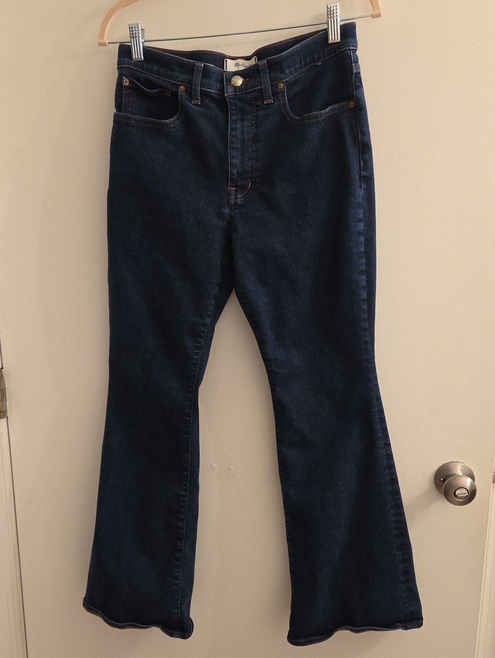 Madewell The Stretch Flare Jean In Rinse Wash